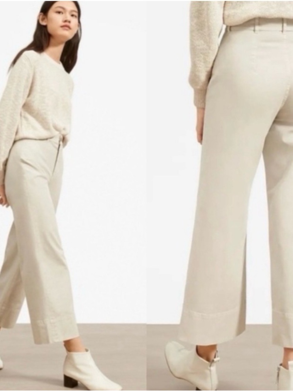 Everlane The Lightweight High Rise Cropped wide leg Chino